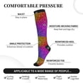 thumbnail image 4 of Picia Colorful Glitter Printed Sports Compression Socks - 15-20mmHg Graduated Compression, High-Performance Soft and Breathable Socks for Men and Women, 4 of 5