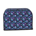 thumbnail image 2 of Daiia blue daisy Skull flower Pattern 2 slice Toaster Cover, Toaster Appliance Dust-proof Cover For Kitchen Small Appliance Dust Cover and Fingerprint Protection, 2 of 7