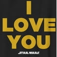thumbnail image 2 of Boy's Star Wars: The Empire Strikes Back Princess Leia I Love You  Graphic Tee Black Large, 2 of 5