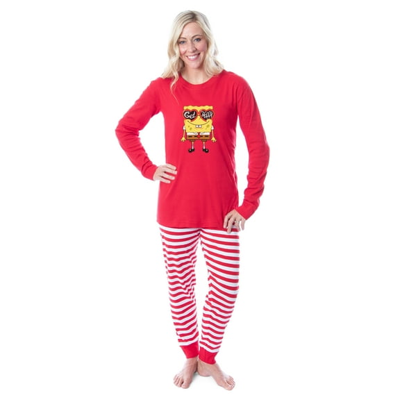 SpongeBob SquarePants Get Happy Character Adult Unisex Sleep Pajama Set