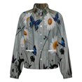 thumbnail image 5 of Jackets for Women Winter Coat Jackets Flannel Stand Collar Jacket(Daisy Rustic Flower,Size:S-4XL), 5 of 7