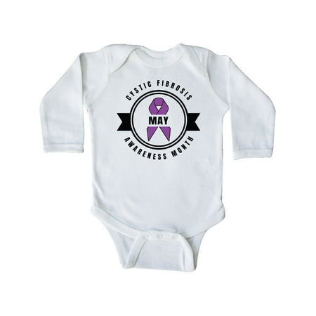 

Inktastic Cystic Fibrosis Awareness Month May Badge Gift Baby Boy or Baby Girl Long Sleeve Bodysuit