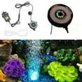 thumbnail image 3 of Daily Mix Store Fish Tank Landscaping Decoration Seven Color Aquarium LED Disk Tank Bubble Lamp V5J0 Fish Lamp Gas Submersible Round, 3 of 9