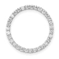 thumbnail image 1 of Diamond2Deal 14K White Gold 5/8ct. Diamond Circle Chain Slide Pendant for Women, 1 of 4