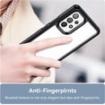 thumbnail image 3 of Case for Samsung Galaxy A53 Case Slim Dropproof [Defend from Drop/Scratch/Slip/Fingerprint] Clear Acrylic Hard Back Soft TPU Bumper Hybrid Phone Cover for Samsung A53 5G-Black, 3 of 8