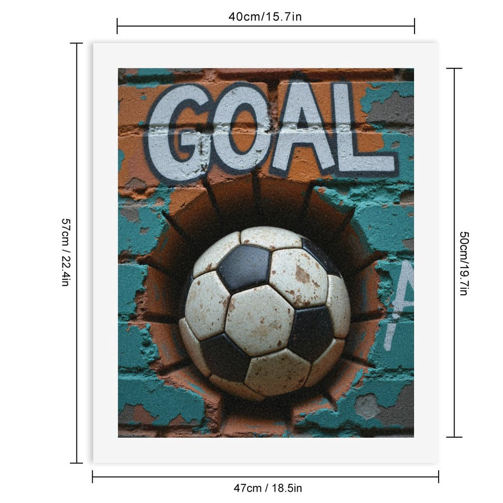 Paint by Numbers Kit for Adults, Soccer Ball Graffiti Art Wall Paint by Numbers, Easy Paint by Numbers Kit for Adults Beginner, DIY Adult Paint by Number Kits on Canvas, Home Decor