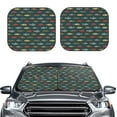 thumbnail image 2 of Vsdgher River Freshwater Fish Print Car Windshield Sun Shade, Reflective Sunshade Window Sunshade Sun Visor Protector Fit for Cars,Trucks,SUVs-Large, 2 of 6