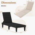 thumbnail image 3 of Costway Patio Lounge Chair Recliner Chair with 3-Position Adjustable Backrest & Cushion White, 3 of 3