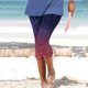 thumbnail image 4 of Pantalones con forro polar Gibobby mujer Estampado de flores recortados Rosa L, 4 of 5