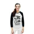 thumbnail image 2 of Thread Tank Strong Girls Real Estate Agents Unisex 3/4 Sleeves Baseball Raglan White Black Large, 2 of 4