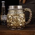 thumbnail image 2 of Taza de cerámica con diseño tejido vintage, 350 ml, taza de café retro, 2 of 2