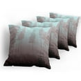 thumbnail image 5 of Ambesonne Forest Throw Pillow Cover 4 Pack, European Foliage Design, 16", Dried Rose Pale Blue, 5 of 7