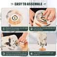 thumbnail image 4 of Butterfly Bedside Table Lamp LED Warm Lights with USB Charging Port Retro Cylinder Desk Lamps, 4 of 7