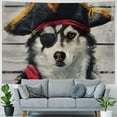 thumbnail image 4 of Orinice Pirate Dog Tapestry Wall Hanging Unique Style Graphic Tapestries Home Wall Decor Art for Living Room Bedroom Apartment Farmhouse Dorm 50x40inch, 4 of 6