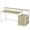Beige, variant on Demi Bonn Modern L Shaped Gaming Desk, 63" Ergonomic Office Corner Executive Desk with Drawers and Monitor Stand for Home Office, Gray
