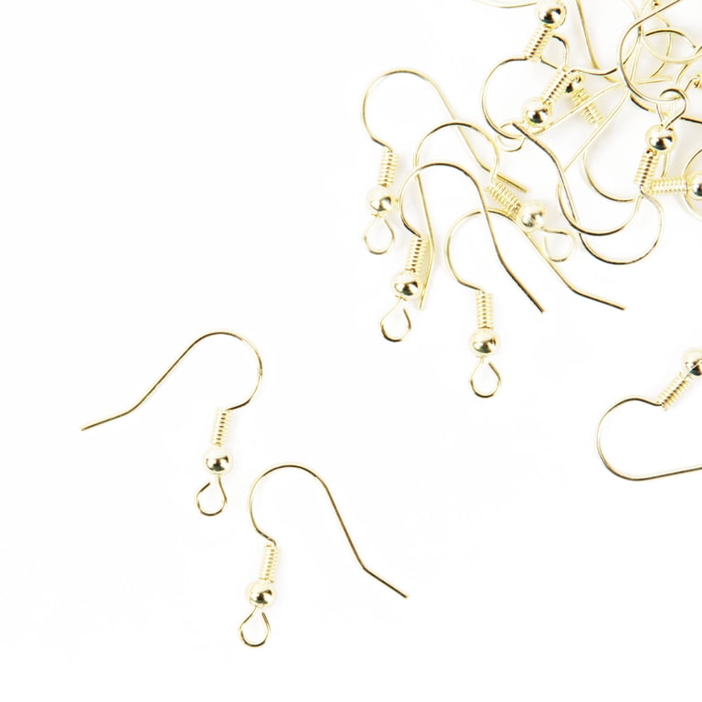 cousin fish hook ear wires CousinDIY Earring Finding Kit, Silver and Gold Use these Fish Hooks by Bead Landing to make beautiful earrings to complement your outfits Gold-Plated 15x15mm Fishhook Ear Wires