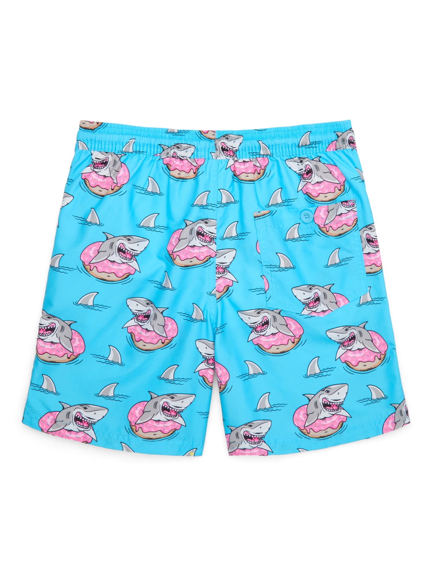 Wonder Nation Boys Quick Dry Rigid Swim Trunks with UPF 50+, Sizes 4-18 & Husky