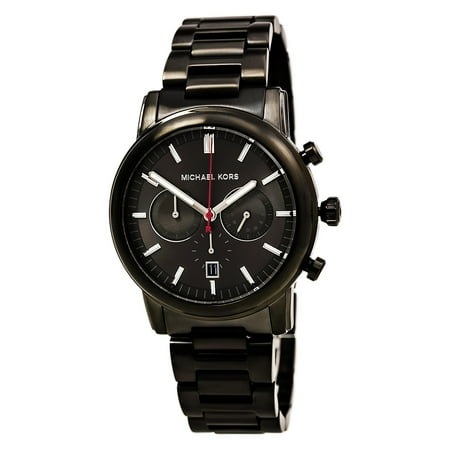 Michael Kors MK8371 Men's Pennant Gunmetal Dial Gunmetal IP Steel Bracelet Chronograph Watch