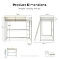 thumbnail image 4 of Furniture of America Two-Tone Kids Metal Twin Loft Bed with Guardrails, Grey and Gold, 4 of 9