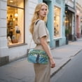 thumbnail image 7 of FORMRS Women Crossbody Purse with Chain Strap Vegan Leather Shoulder Handbag, Blue Mountain, 7 of 7