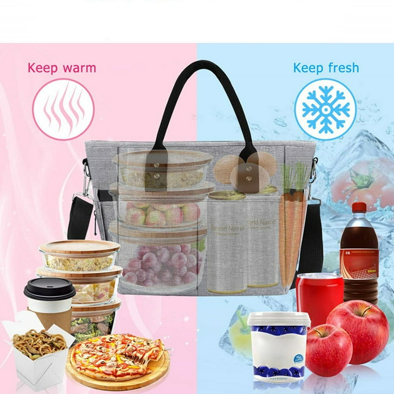 Moocorvic Picnic Basket Foldable Insulated with Lid Extra Large Insulated  Bag,Food Delivery,Take Outs,Grocery Shopping,for Keep Food Warm Catering  Shopper Accessories 