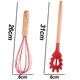 thumbnail image 2 of herramientas de cocina de madera resistentes al calor, sin BPA, utensilios antiadherentes para hornear, cocinar y mezclar., 2 of 5