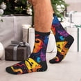 thumbnail image 7 of Pofeuu Playful Ghosts Night Sky Print Crew Socks, Adult Running Hiking Socks for Youth and Adult, 7 of 7