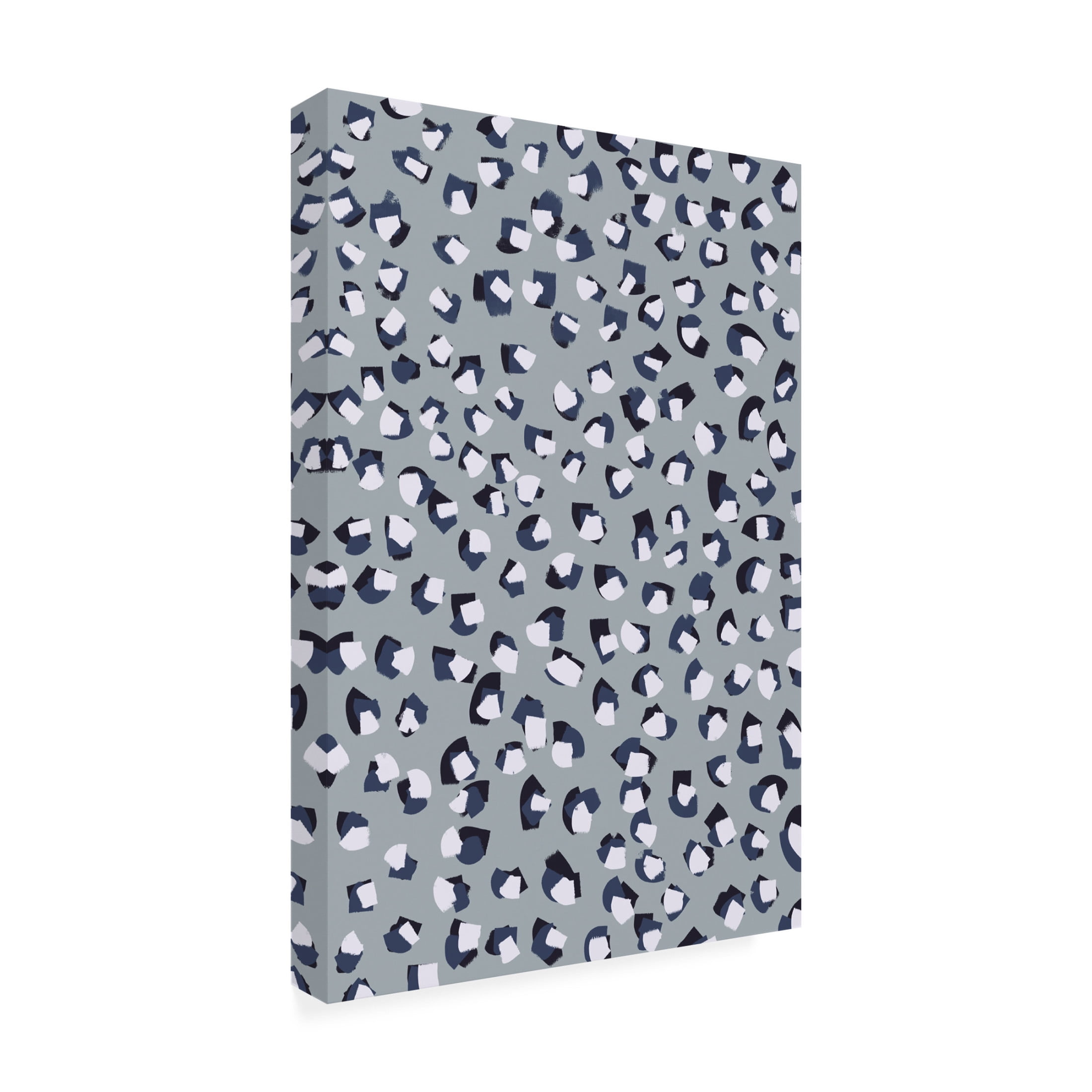 Canvas Wall Art - Treechild 'Little White Blue Brush Strokes' Wall Art for Living Room, Bedroom, or Office D?cor by Trademark Fine Art - 12 x 19 Inches