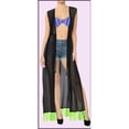 thumbnail image 3 of HAPPY BAY Women's Chiffon Summer Beach Open Front Oversized Beachwear Duster Kimono Cardigan M-L Jet Black_AB876, 3 of 6