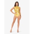 thumbnail image 6 of Womens Mock Neck Metallic Tank Leotard, 6 of 14