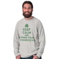 thumbnail image 3 of Keep Calm Shake Shamrocks St Paddys Long Sleeve TShirt Men Women Brisco Brands M, 3 of 6