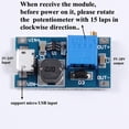 thumbnail image 2 of Componentes electrónicos ajustables de la placa elevadora MT3608 DC-DC Boost (tipo C), 2 of 4
