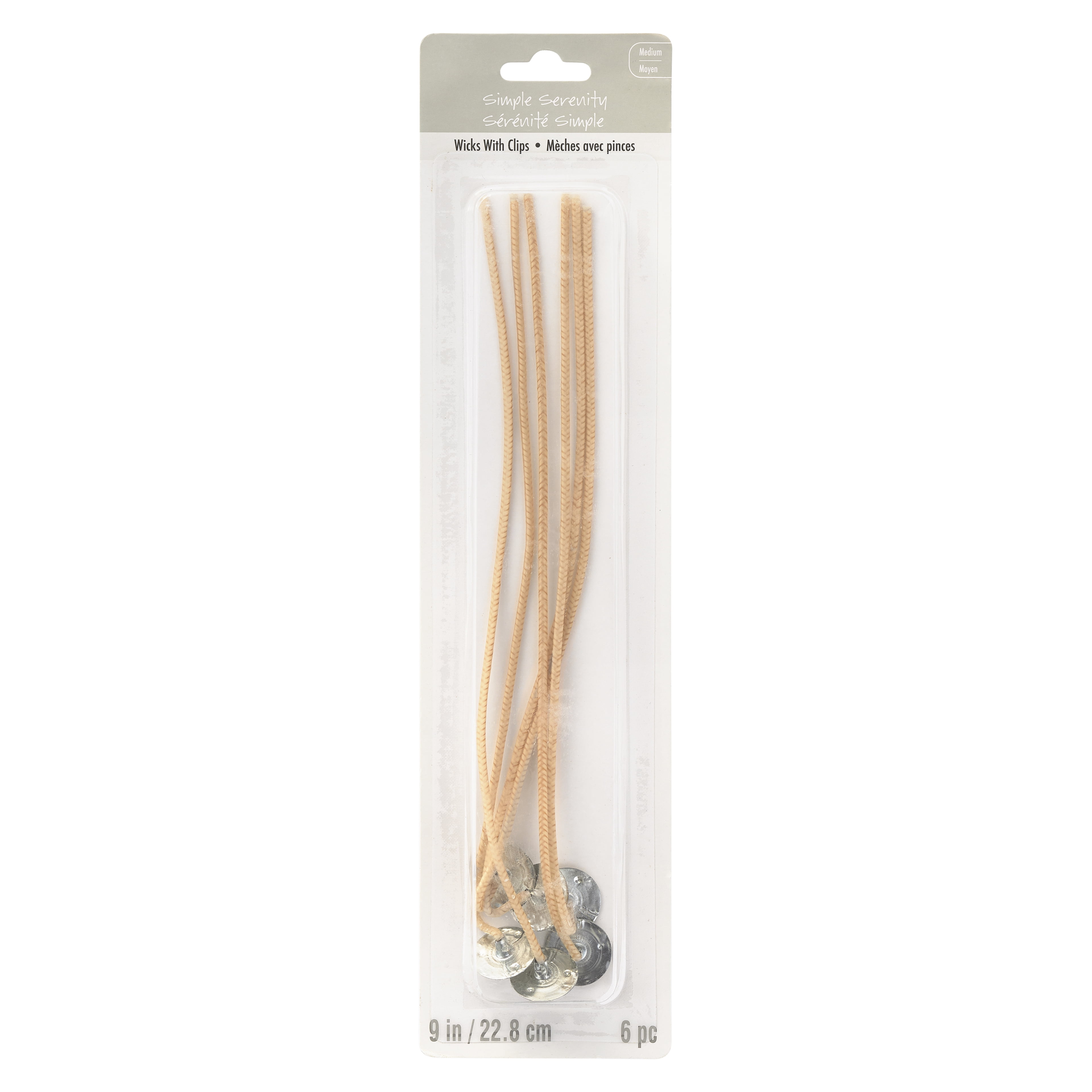 12 Packs: 6 ct. (72 total) Medium Wicks with Clips by Make Market