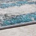 thumbnail image 1 of Tapis de Style Bohème Blanc Bleu Abstrait, Tapis de Salon Moderne Gris Multicolore, 1 of 6