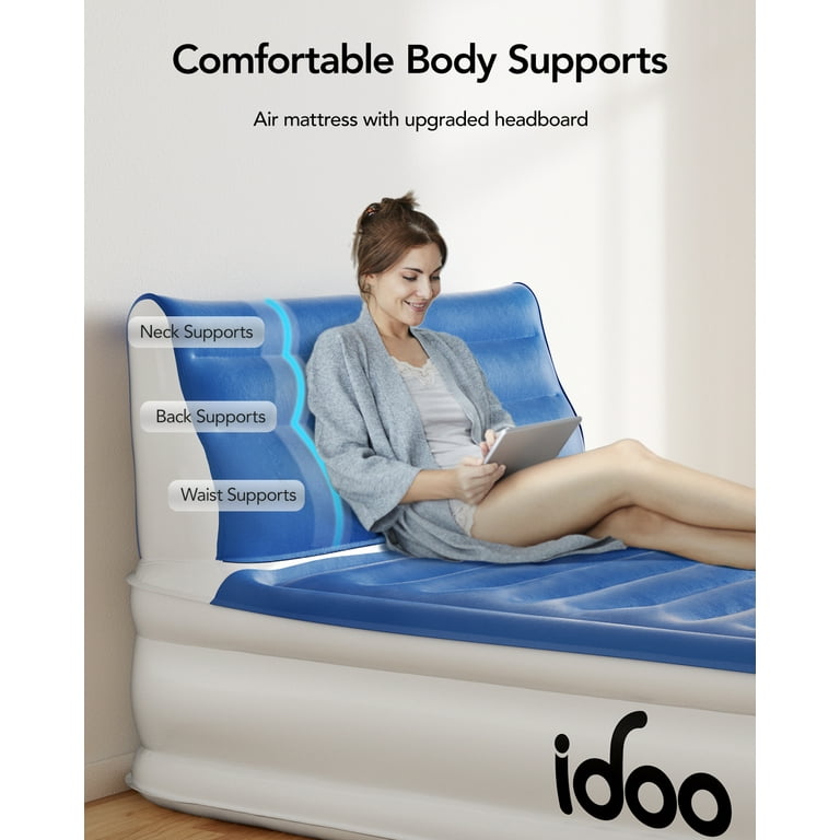 Walmart air clearance mattress with headboard