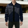 thumbnail image 2 of ZACPNCV Men Wool Loose Fit Loose Vintage Denim Jackets Man Cargo Button Jean Coat, 2 of 7