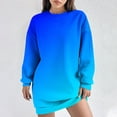 thumbnail image 2 of hotojiny Sweatshirt Dress for Women Crew Neck Casual Long Sleeve Tunic Dresses Fall Fashion Pullover Dress, 2 of 6