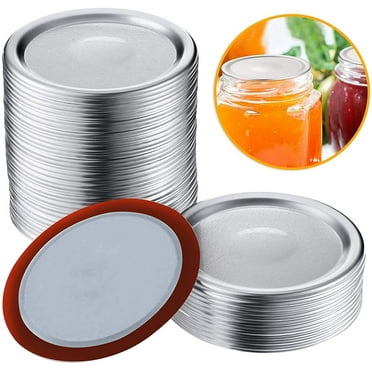 Wide Mouth Mason Jar Lids 8-Pack - Leak-Proof Plastic Lids For Mason Jars