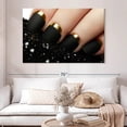 thumbnail image 2 of Elephant Stock Matte Black Nails Wall Art - Horizontal Canvas Wall Art - Living Room Wall Decor - Fashion And Beauty Canvas - Black And Beige Decor - 51" x 34", 2 of 8