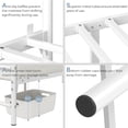 thumbnail image 4 of Yaheetech Vintage Metal Platform Bed Frame with Diamond Pattern Headboard and Underbed Storage, Full, White, 4 of 7