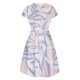 thumbnail image 4 of TRKIYQC Vestido de verano para mujer, manga corta, cuello en V, estampado a la moda, cierre de botón, vestido con cinturón TRKIYQC Casual, 4 of 8