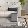 thumbnail image 4 of Pet Ramp, Bed Steps for Dogs Cats with Non-slip Carpet, 49"L x 16"W x 14"H, White Grey, 4 of 7