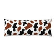 thumbnail image 2 of Lsque Brown Black Cow Body Pillow Case Cover,Ultra-Soft Microfiber Bed Pillow Cases 20x54 inches,Elegant Bedding,Breathable Durable Pillow Cover with Envelope Closure, 2 of 8