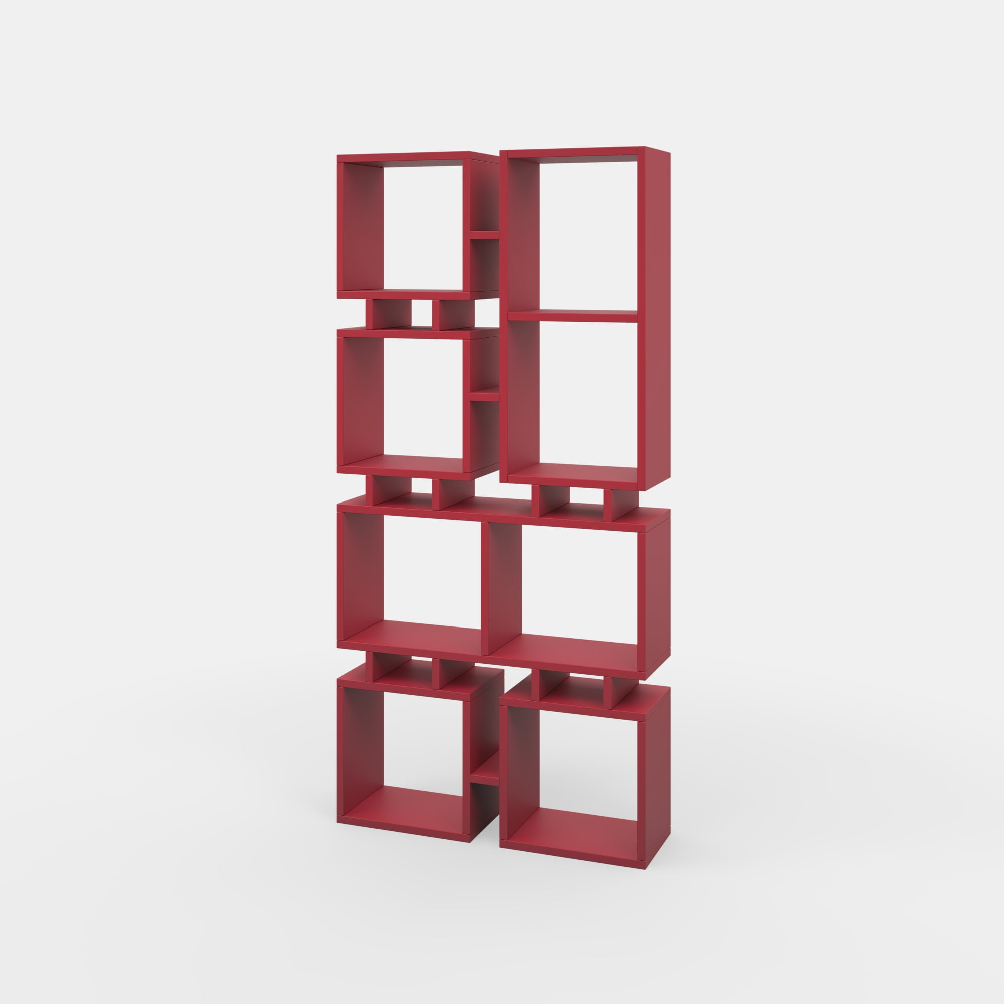 Ada Home Decor Furniture 4 Tier Open Shelf Burgundy Bancroft Modern Bookcase