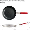 thumbnail image 3 of Tramontina Professional 12-Inch Non Stick Large Frying Pan, Heavy-Gauge Aluminum Skillet with Reinforced Nonstick Coating, Red Handle, Dishwasher and Oven Safe, 3 of 8