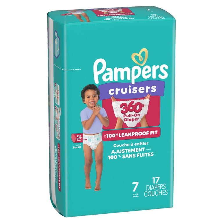 Pampers Baby Pull-On Diapers Size 7, 17 Count Leakproof