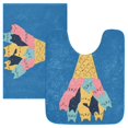 thumbnail image 7 of Yayeee Bath Rugs for Bathroom Floor Set of 2 Non Slip Fluffy Soft Absorbent Mat, Colorful Ice Cream Cat, 7 of 7