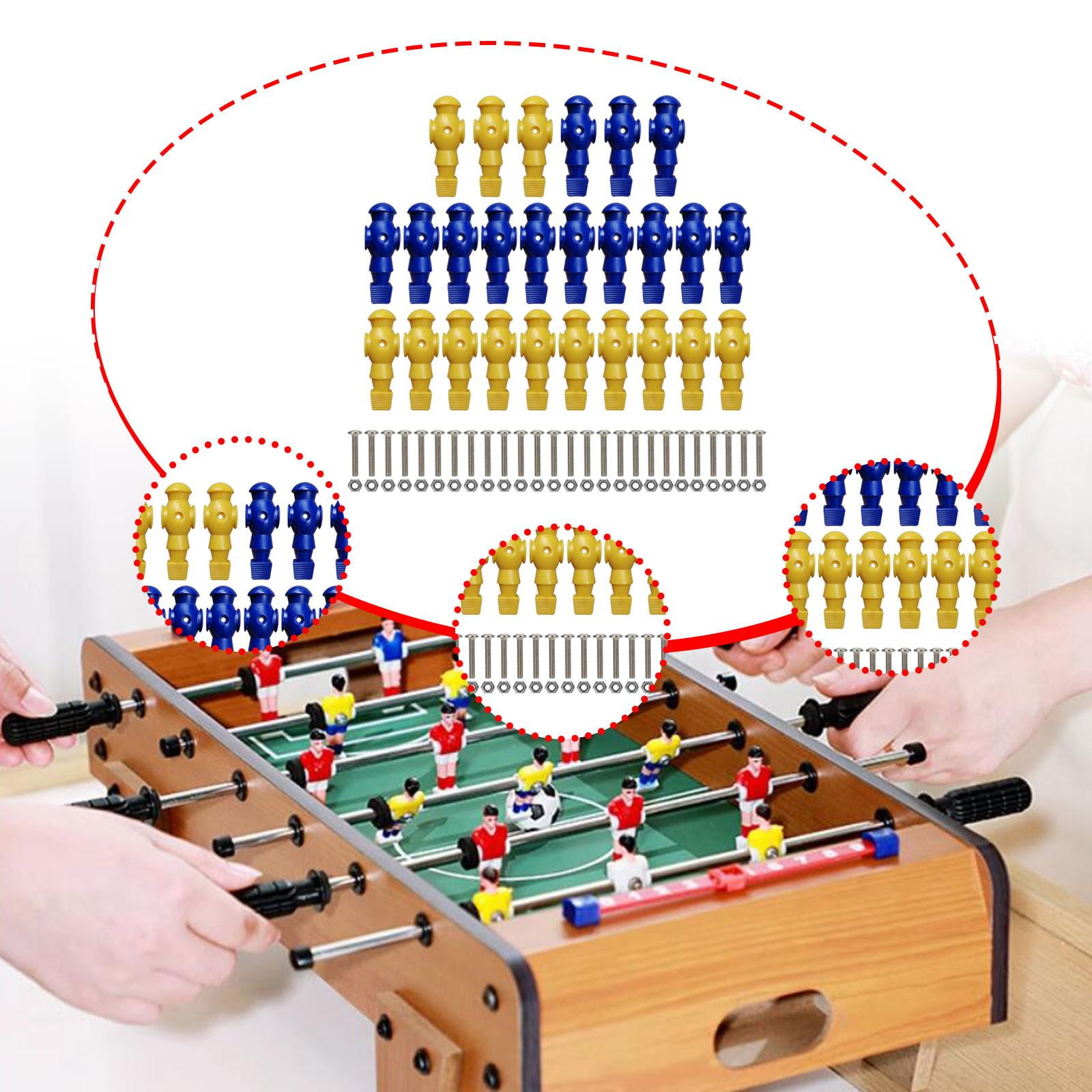Dualoai 26 Pieces Table Soccer Foosball Men Repair Parts, Entertainment Foosball Blue Yellow