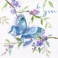 thumbnail image 2 of Nan 15x15 White Modern Wood Framed Museum Art Print Titled - Be You Butterfly, 2 of 4