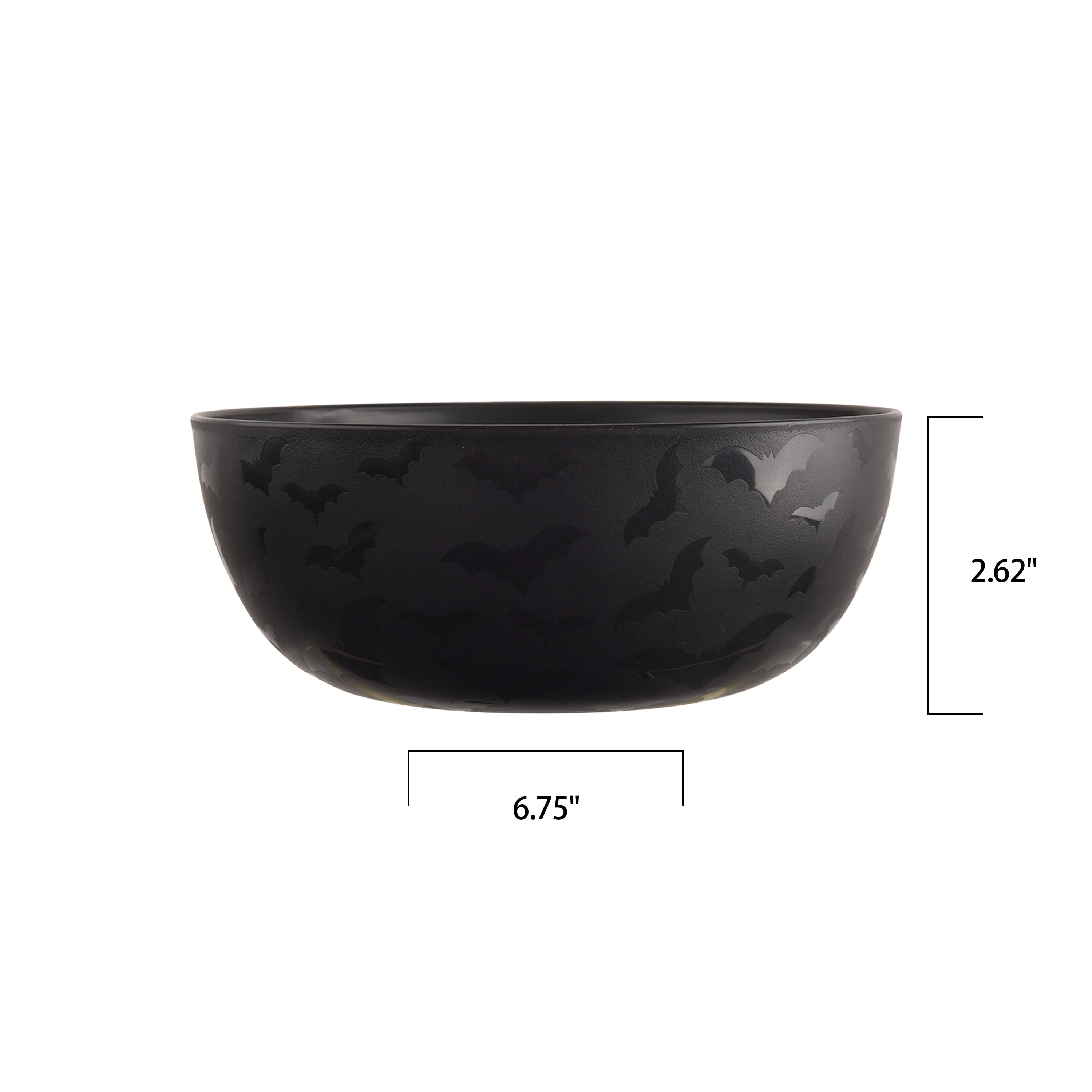 Mainstays 30-Piece Plastic Dancing Bats Dinnerware Set, Black